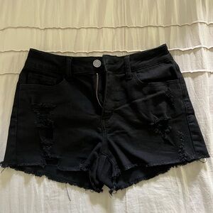SO brand black jean shorts